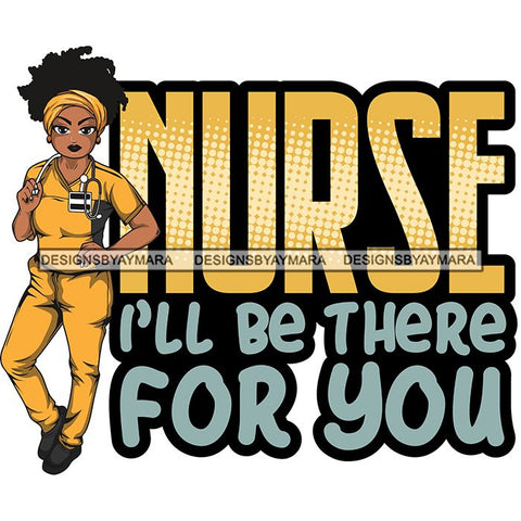 Afro Lola Nurse Medical Occupation SVG Cutting Files For Cricut Silhouette and More