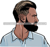 Attractive Caucasian White Man Bearded Hipster Model Fashion Male Guy Hombre Masculino Guapo Stylish Close-up Sexy Macho Manly SVG Files For Cutting