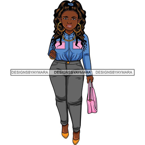 Afro Lola Classy Fashion Lady Glamour Businesswoman .SVG Cutting Files For Silhouette Cricut and More!