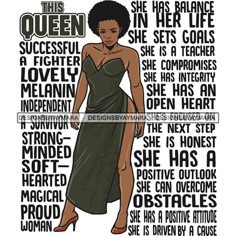 Afro Woman This Queen Quotes SVG Files For Cutting and More!