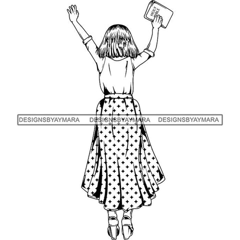Afro Lola Praying Begging Asking God Lord Faith Strength .SVG Vector Clipart Cutting Files For Silhouette Cricut and More!