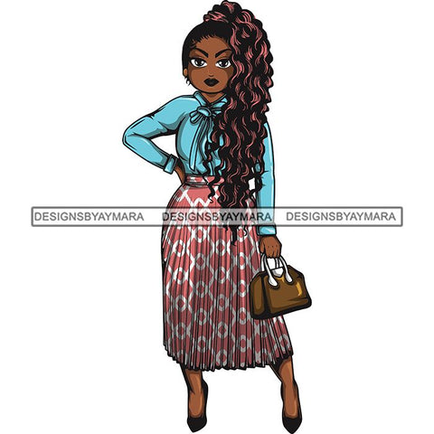 Afro Classy Lola Elegance Glamour Church Lady .SVG Clipart Vector Cutting Files For Circuit Silhouette Cricut and More!