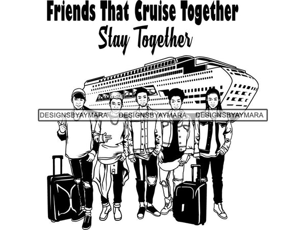 Man Getaway Trip Friends SVG Cut Files For Silhouette and Cricut