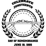 June 19 Juneteenth Emancipation Freedom Holiday African American History  SVG PNG JPG Vector Cutting Files