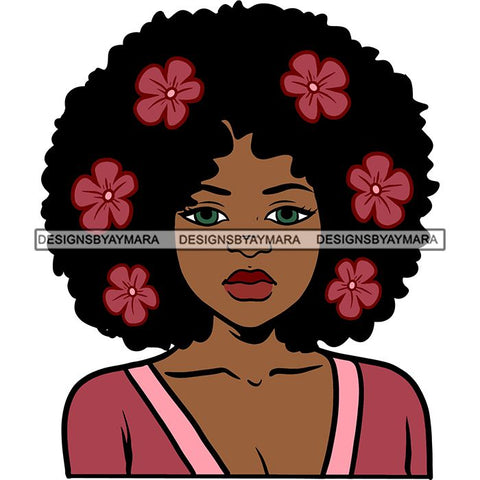 Afro African American Lady Woman Classy Nubian SVG Cutting Files