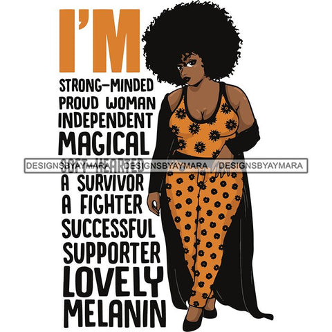 Afro Woman I'm Successful Quotes SVG Files For Cutting and More!