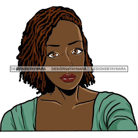 Afro Black Woman Sister-lock Hairstyle Beautiful Diva .SVG Cutting Files For Silhouette Cricut and More!