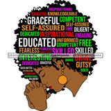 Afro Succesful Woman Hair Quotes Black Lives Matter Proud Roots Nubian Melanin SVG Cut Files