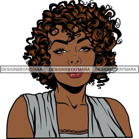 Afro Woman Nubian Melanin Popping Unique Design SVG Cutting Files For Silhouette Cricut and More