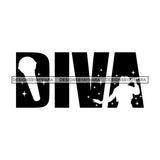 Black Queen Afro Woman Silhouette Designs Goddess Praying Blessed Life Diva SVG Files For Cutting and More!