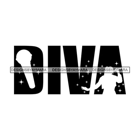 Black Queen Afro Woman Silhouette Designs Goddess Praying Blessed Life Diva SVG Files For Cutting and More!