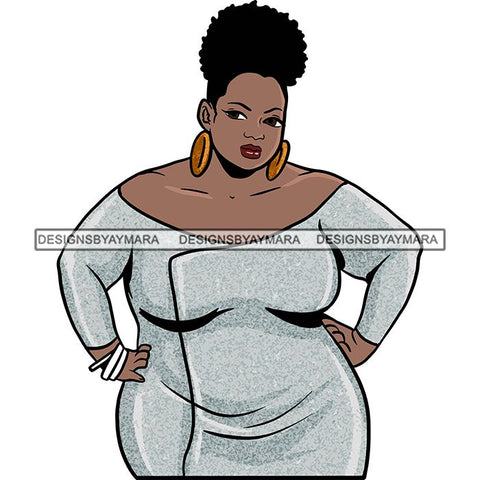 Attractive BBW Nubian Melanin Popping Beautiful African American Big Woman SVG Cutting Files
