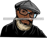 Attractive Black Man Bearded Hipster Model Fashion Male Guy Hombre Masculino Guapo Stylish Close-up Sexy Macho Manly SVG Files For Cutting