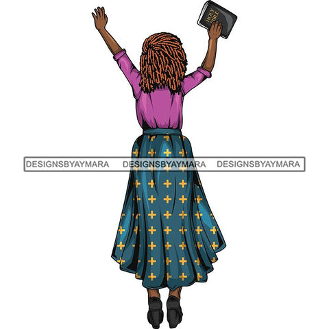 Afro Lola Praying Begging Asking God Lord Faith Strength .SVG Vector Clipart Cutting Files For Silhouette Cricut and More!