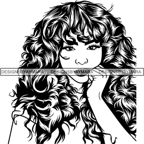 Afro Lady Black Goddess Melanin Dark Latina Morena SVG Files For Cutting and More!