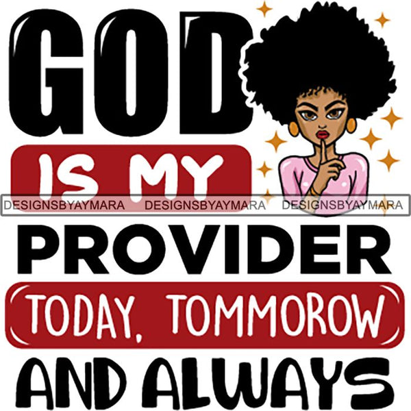 Afro Melanin Popping Lola Kinky Hair God Quotes SVG Cutting Files For Silhouette Cricut and More