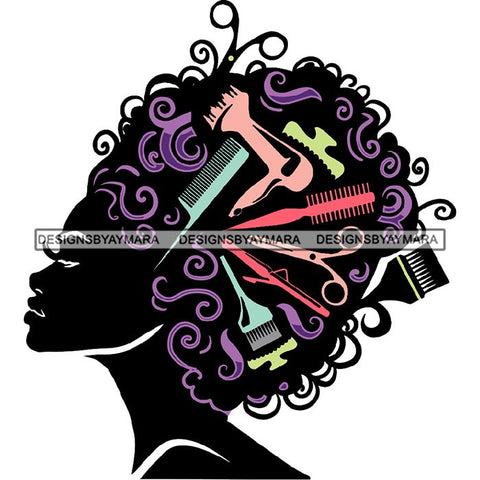 Afro Beauty Salon Accesories Dope Diva Glamour Hot Sellers Designs .SVG Cutting Files