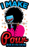 Afro Woman Drinking Wine Feeling Fine Relax SVG Cutting Files For Silhouette Cricut and More!