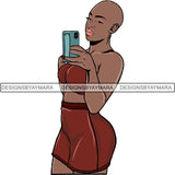 Melanin Bald Short Hairstyle Queen Goddess Nubian .SVG Cut Files For Silhouette and Cricut and Much More