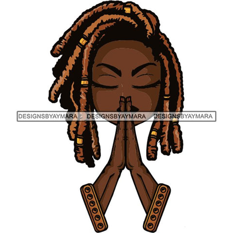 Afro Lola Praying Begging Asking God Lord Faith Strength .SVG Vector Clipart Cutting Files For Silhouette Cricut and More!