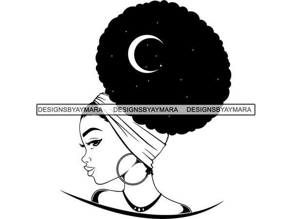 Afro Beautiful Woman Goddess Diva Classy Lady .SVG Cut Files For Silhouette and Cricut