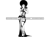 Afro Beautiful Black Woman SVG African American Ethnicity Queen Diva Classy Lady  .SVG .EPS .PNG Vector Clipart Digital Cricut Circuit Cut Cutting