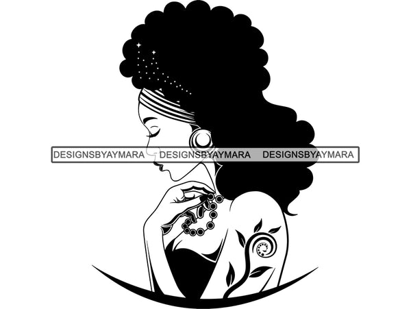 Afro Woman SVG African American Ethnicity Queen Diva Classy Lady  .SVG .EPS .PNG Vector Clipart Cricut Circuit Cut Cutting