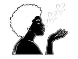Afro Beautiful Black Woman SVG African American Ethnicity Afro Puffy Hairstyle Beauty Salon Queen Diva Classy Lady  Beautiful People Beauty Salon Princess