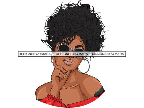 Sassy Sexy Black Woman In Red  JPG PNG  Clipart Cricut Silhouette Cut Cutting