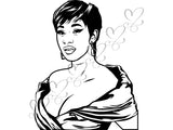 Afro Beautiful Black Woman SVG African American Ethnicity Afro Puffy Hairstyle Beauty Salon Queen Diva Classy Lady  Beautiful People Beauty Salon Princess