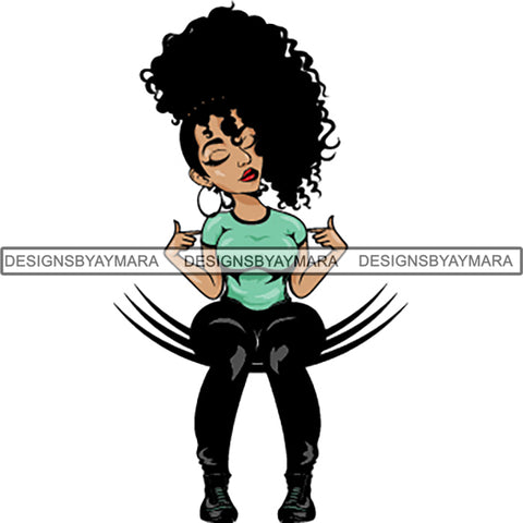 Afro Woman Nubian Melanin Popping Unique Design SVG Cutting Files For Silhouette Cricut and More