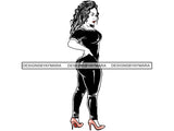 Afro Beautiful Black Woman SVG Fabulous Melanin Nubian African American Ethnicity Afro Puffy Hairstyle Queen Diva Classy Lady .SVG .EPS.PNG. Vector Clipart