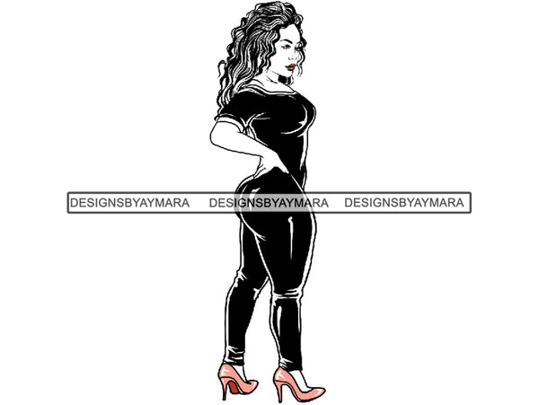Afro Beautiful Black Woman SVG Fabulous Melanin Nubian African American Ethnicity Afro Puffy Hairstyle Queen Diva Classy Lady .SVG .EPS.PNG. Vector Clipart
