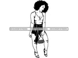 Afro Woman SVG African American Ethnicity Nubian  Afro Puffy Hairstyle Beauty Salon Queen Diva Classy Lady Princess