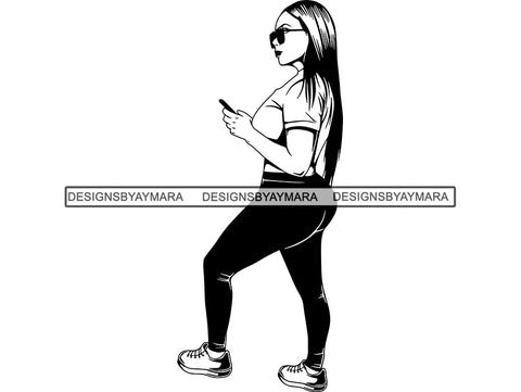 Afro Beautiful Black Woman SVG African American Ethnicity Voluptuous Body Woman Power Independent Woman Afro Queen Diva Classy Lady SVG PNG EPS JPG Clipart Cutting Cut  Cricut  T-shirt Design