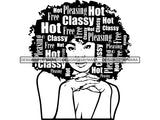 Afro Beautiful Black Woman SVG African American Ethnicity Afro Puffy Hairstyle Beauty Salon Queen Diva Classy Lady  Beautiful People Beauty Salon Princess