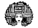 Afro Beautiful Black Woman SVG African American Ethnicity Afro Puffy Hairstyle Beauty Salon Queen Diva Classy Lady  Beautiful People Beauty Salon Princess