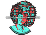 Afro Beautiful Black Woman SVG African American Ethnicity Afro Puffy Hairstyle Beauty Salon Queen Diva Classy Lady  Beautiful People Beauty Salon Princess