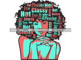 Afro Beautiful Black Woman SVG African American Ethnicity Afro Puffy Hairstyle Beauty Salon Queen Diva Classy Lady  Beautiful People Beauty Salon Princess