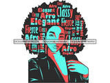 Afro Beautiful Black Woman SVG African American Ethnicity Afro Puffy Hairstyle Beauty Salon Queen Diva Classy Lady  Beautiful People Beauty Salon Princess