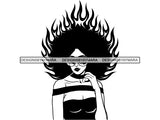Afro Woman SVG Nubian Melanin Goddess Queen Diva Classy Lady .SVG .EPS .PNG Vector Clipart Digital Cricut Circuit Cut Cutting