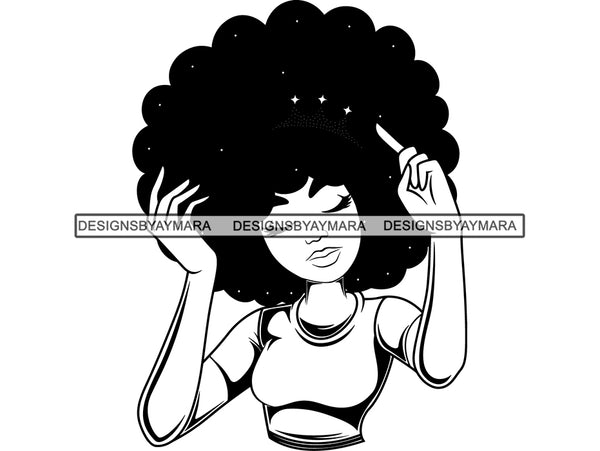 Afro Woman SVG Nubian Melanin Goddess Queen Diva Classy Lady .SVG .EPS .PNG Vector Clipart Digital Cricut Circuit Cut Cu