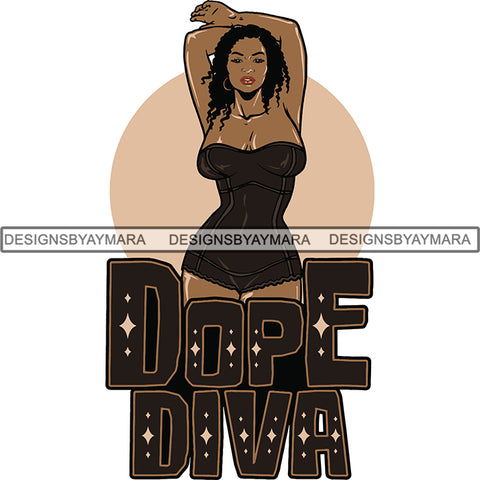 Afro Melanin Popping Dope Diva Quotes SVG Cutting Files For Silhouette Cricut and More