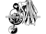 Afro Beautiful Black Woman SVG Drinking Wine African American Ethnicity Queen Diva Classy Lady  .SVG .EPS .PNG Vector Clipart Digital Cricut Circuit Cut Cutting