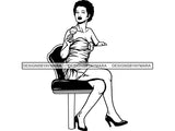 Beautiful Woman SVG Drinking Wine Goddess Queen Diva Classy Lady  .SVG .EPS .PNG Vector Clipart Digital Cricut Circuit Cut Cutting