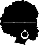 Afro Black Woman Mermaid Aquatic Creature  SVG Cutting File For Silhouette and Cricut
