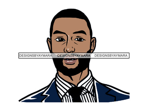 Handsome Black Man PNG For Print