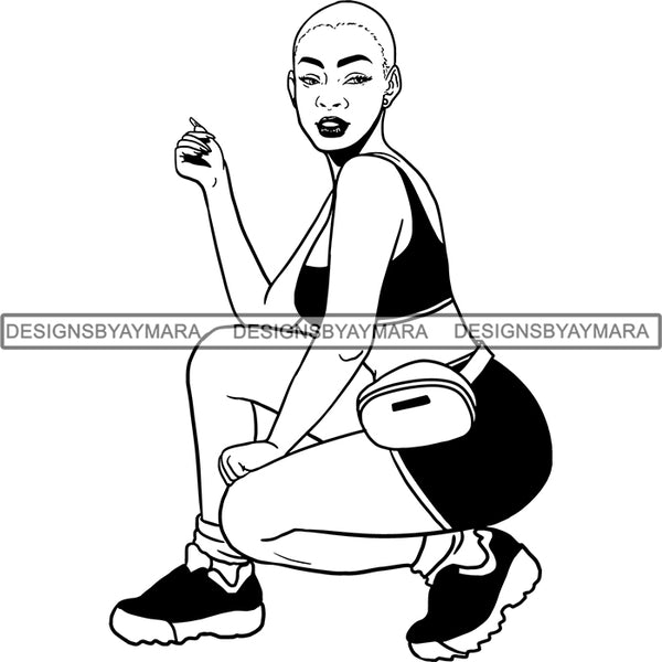Melanin Bald Short Hairstyle Queen Goddess Nubian .SVG Cut Files For Silhouette and Cricut and Much More