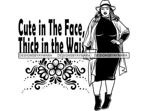 Afro Thick BBW Woman SVG African American Ethnicity Afro Puffy Hair Queen Diva Classy Lady  Beautiful Big And Bougie SVG PNG JPG EPS Vector Clipart Cricut Cutting Cut