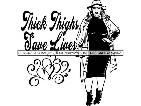 Afro Thick BBW Woman SVG African American Ethnicity Afro Puffy Hair Queen Diva Classy Lady  Beautiful Big And Bougie SVG PNG JPG EPS Vector Clipart Cricut Cutting Cut